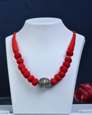 cotton beads oxidised jewellery