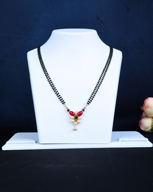 red white moti beads magalsutra