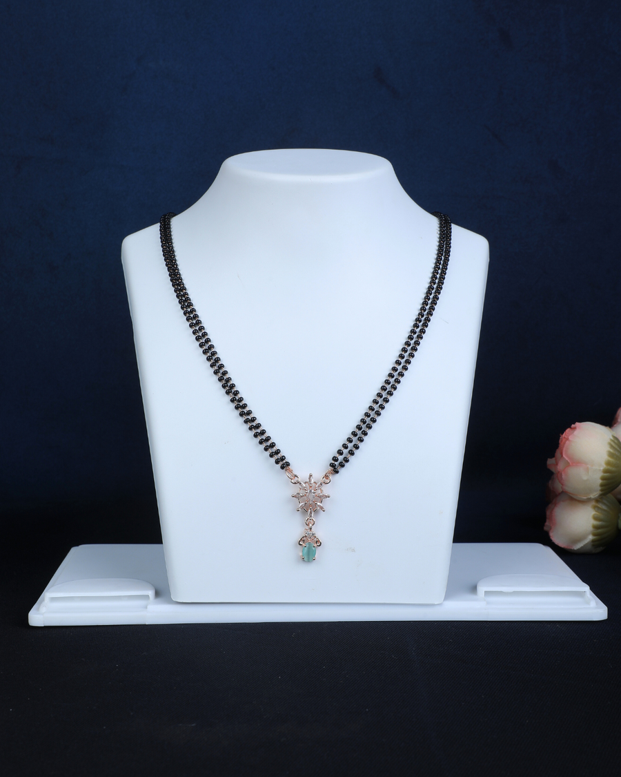 Sparkling White American Diamond Magalsutra
